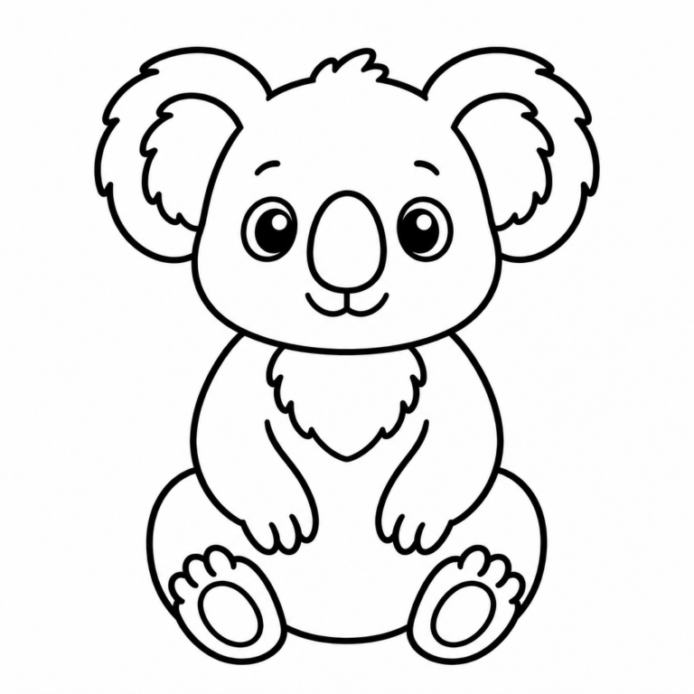 Einfacher Koala – Ausmalbild
