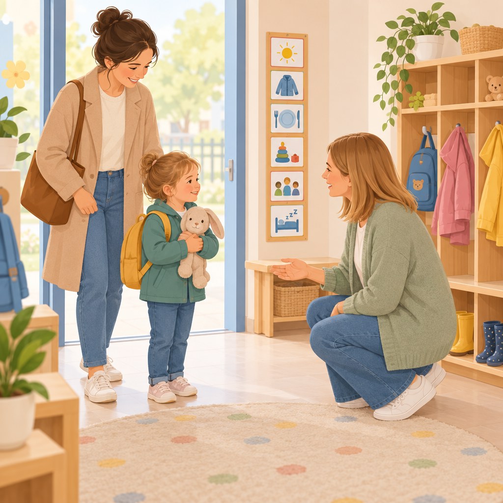 Eingewöhnung in der Kita – Kind, Bezugsperson und pädagogische Fachkraft beim Ankommen