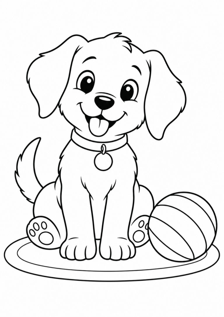 Fröhlicher Hund mit Spielball