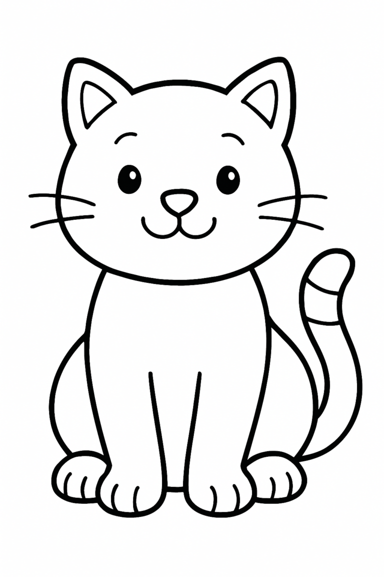 Sitzende Katze