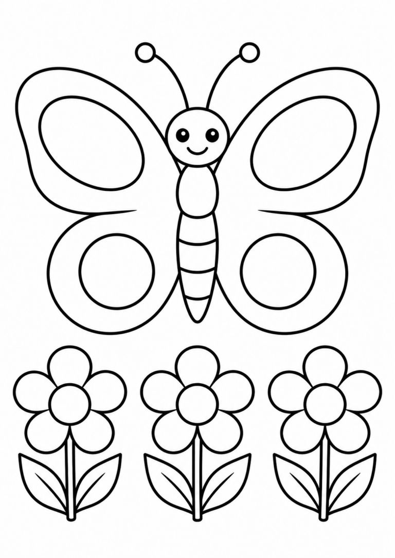 Schmetterling über Blumen
