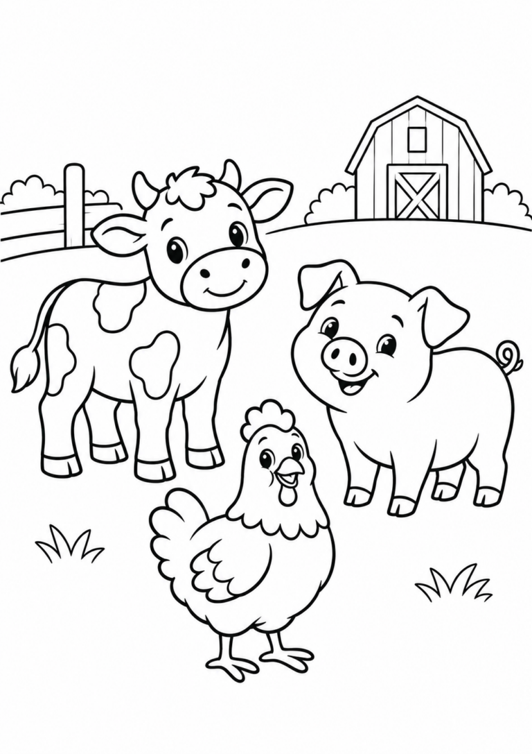 tiere-auf-dem-bauernhof-ausmalbild