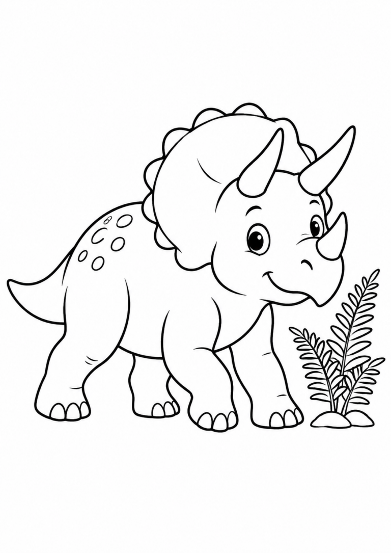 Triceratops am Farn